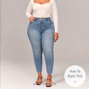 Abercrombie Curve Love High Rise Super Skinny Ankle Jeans 34S